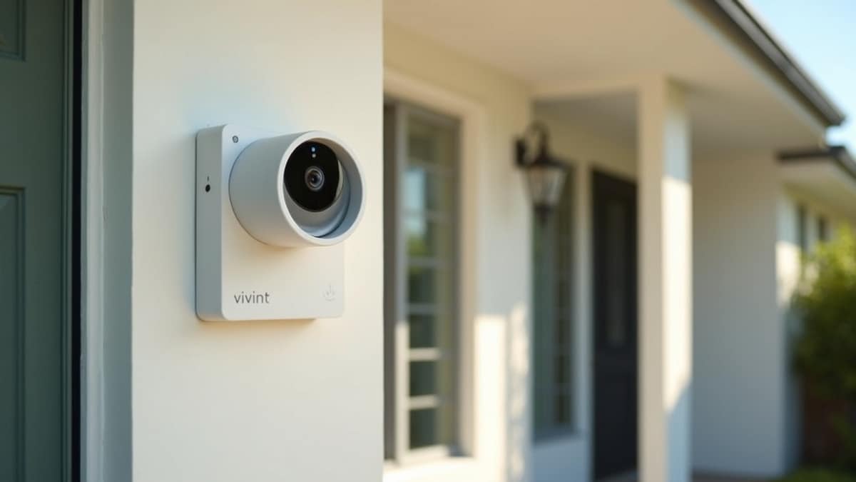 Side by side comparison of Vivint and Ring home security system components including cameras and touchscreen hub