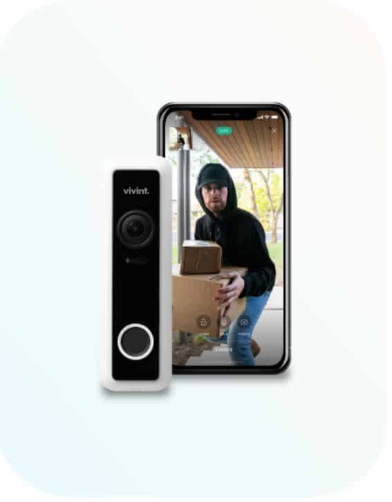 parcel theif capured on doorbell camera